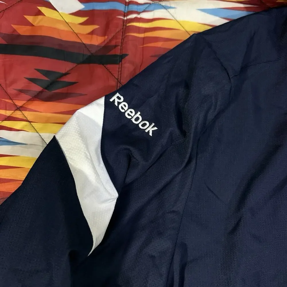 Dallas Cowboys Reebok Onfield Jacket Men’s XL Navy Fleece Lined Full Zip Hooded